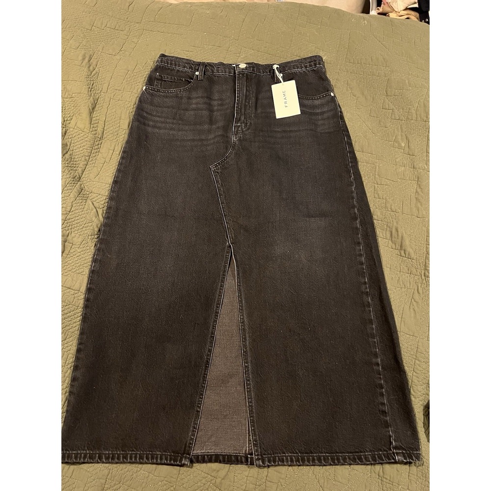 Frame Women's Black Jean/denim‎ Skirt NWT Msrp$ 268 Size 30